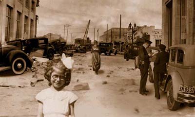 Long Beach, California after an earthquake in 1933.USGS